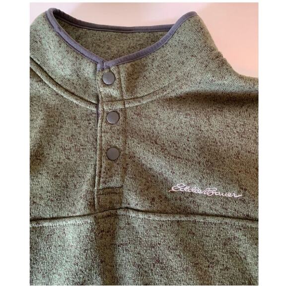 Eddie Bauer Radiator fleece t snap pullover men's XL green - Picture 4 of 9